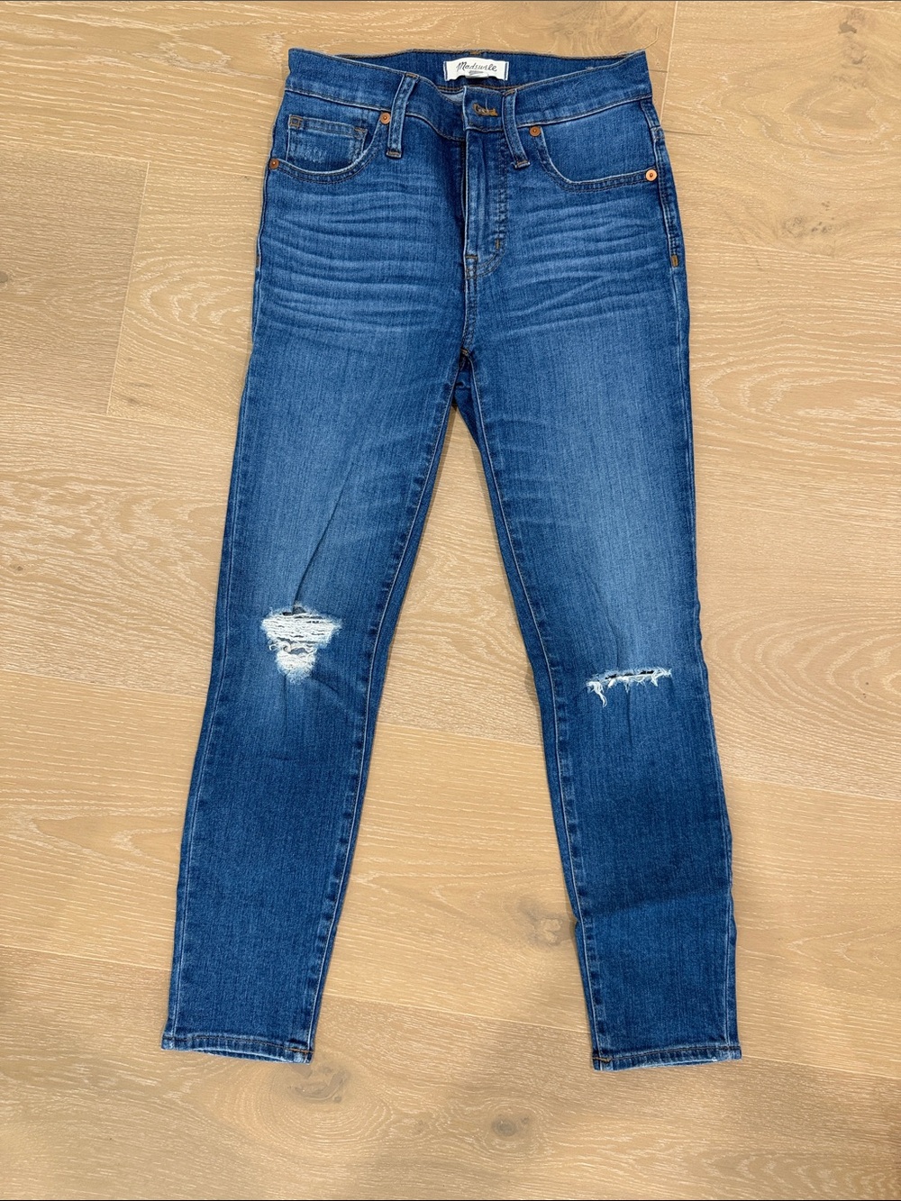 Madewell 9" High-Rise Skinny Crop Jeans Blue Waist 25